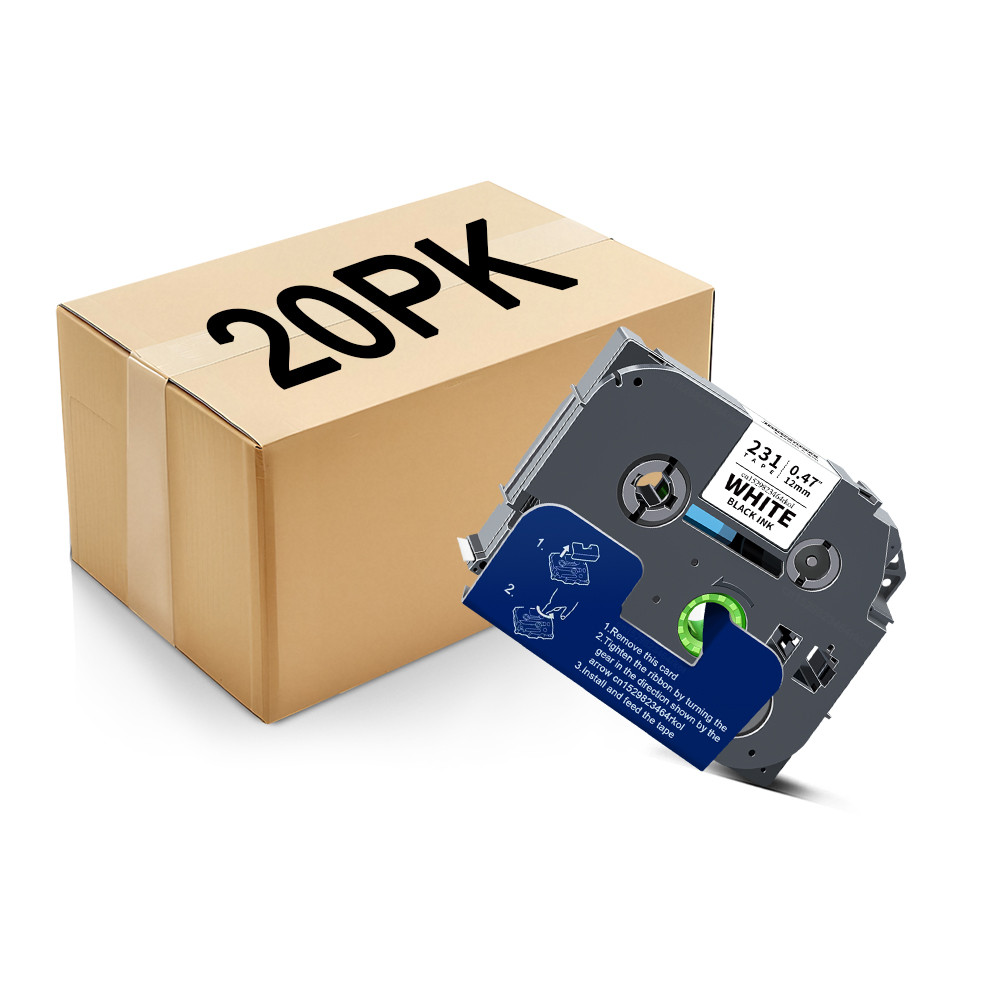 20PK TZe231 Label Tape Compatible Brother TZe Tape 12mm tze-231 tze131 tze631 TZe431 TZe531 for Brot