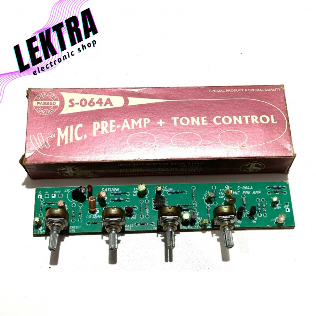 Kits S-064A Preamp Mic Tone Control DC 18v Penguat Cassette Deck