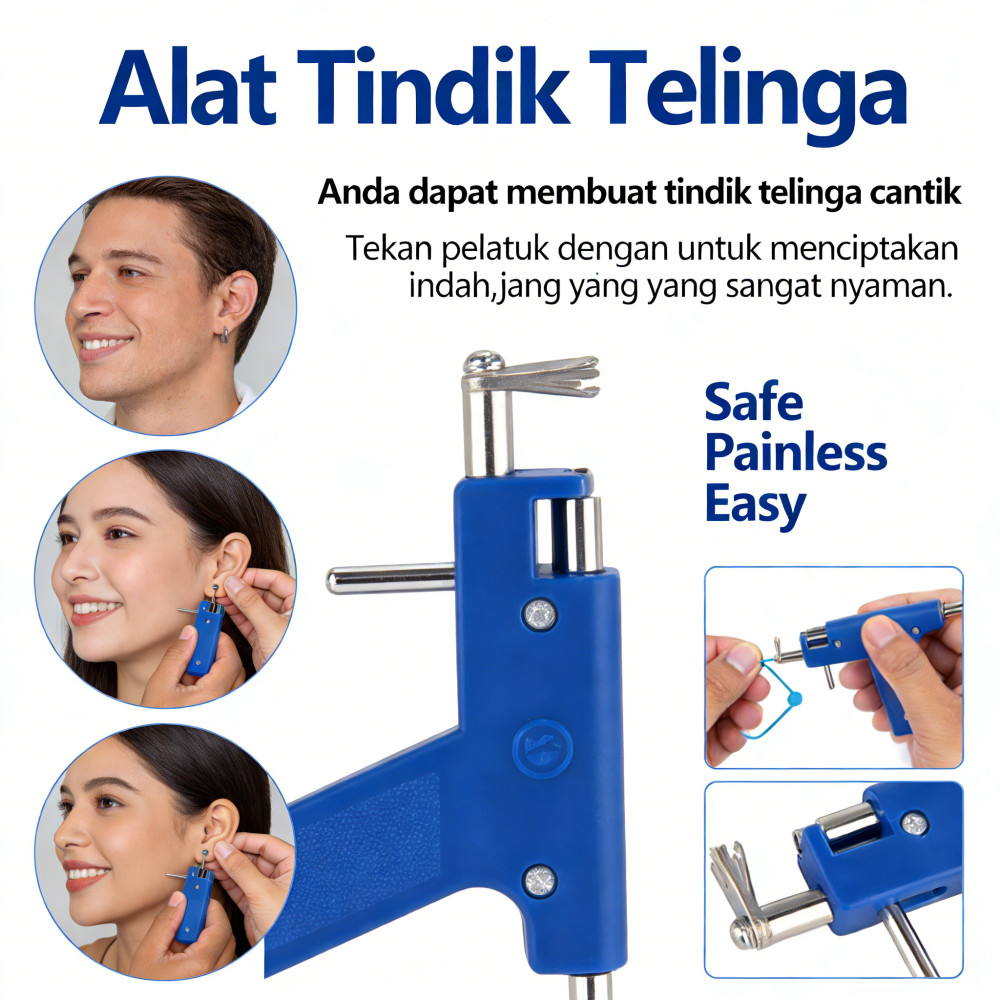 Alat Tindik Telinga Berlaku Untuk Pusar Hidung Tembak / Anting Set Tindik 100Pcs