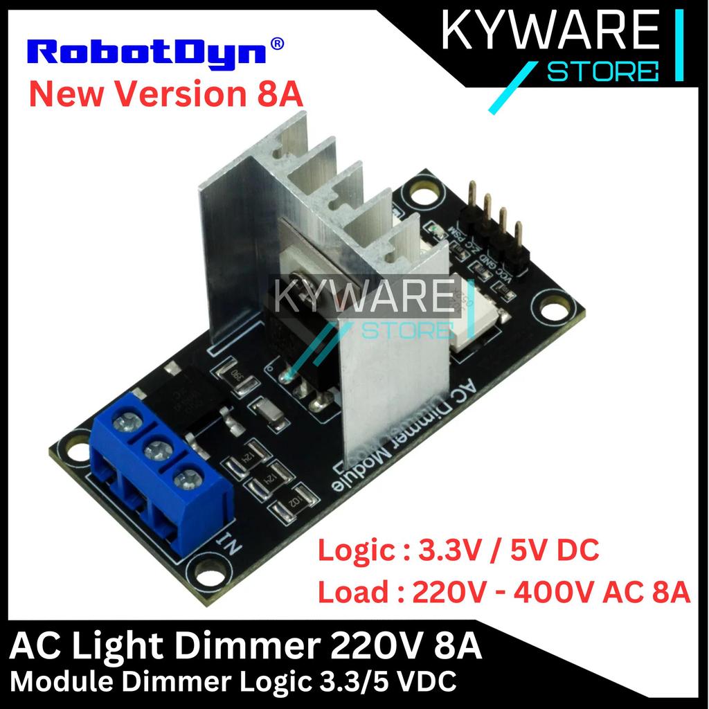 KYWARE AC Light Dimmer Robotdyn Module 1 Channel 220V 110V logic 5V 3.3V Modul Dimer Lampu