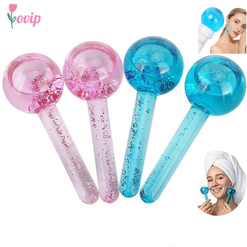 Crystal Face Roller Ball Facial Massager Ice Roller For Face Magic Cold Ball For Eye Massage Beauty 