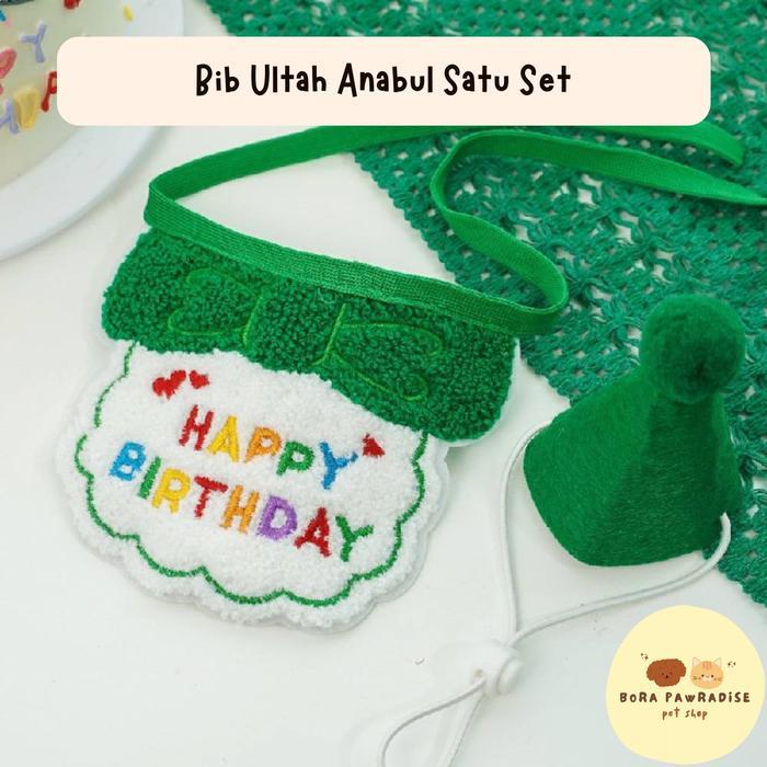 Bib Ulang Tahun Kucing / Bib Ulang Tahun Anjing / Birthday Pet Bib / Topi Ulang Tahun Anjing / Topi 