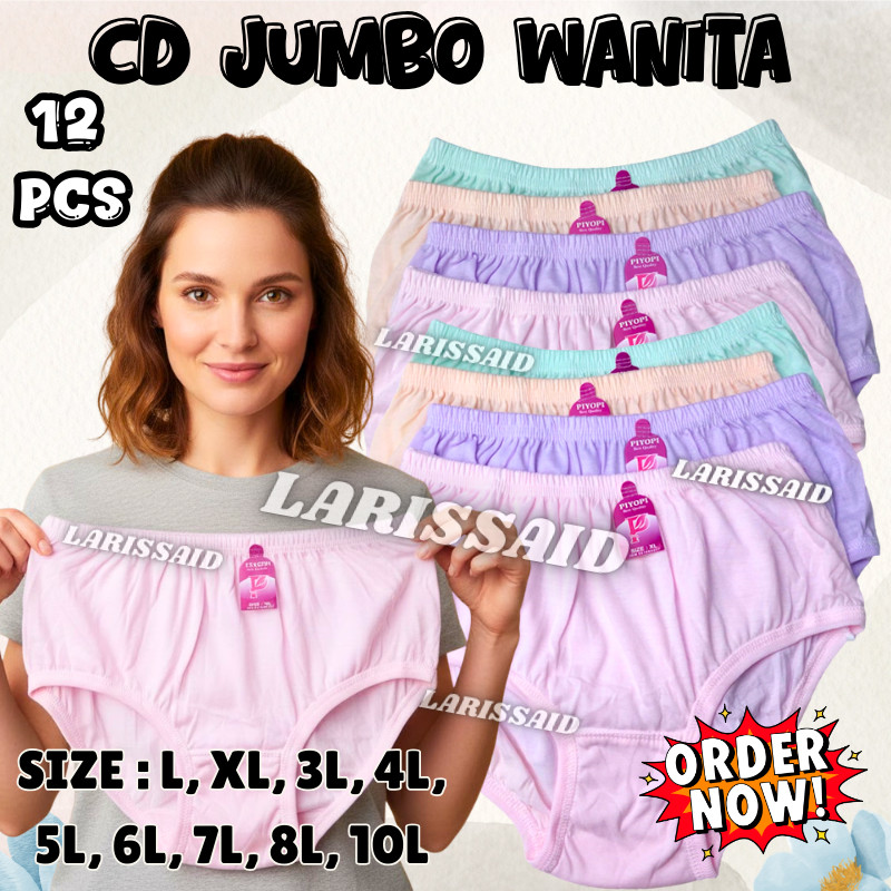 (NAFISHA)GROSIR 12 CD WANITA JUMBO LUSINAN MURAH/GROSIR CD WANITA LUSINAN 8L/XXXXXXXL