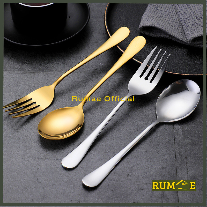 Sendok Makan Tebal Sendok Gold Silver Sendok Stainless Garpu Makan Garpu Stainless Garpu Gold