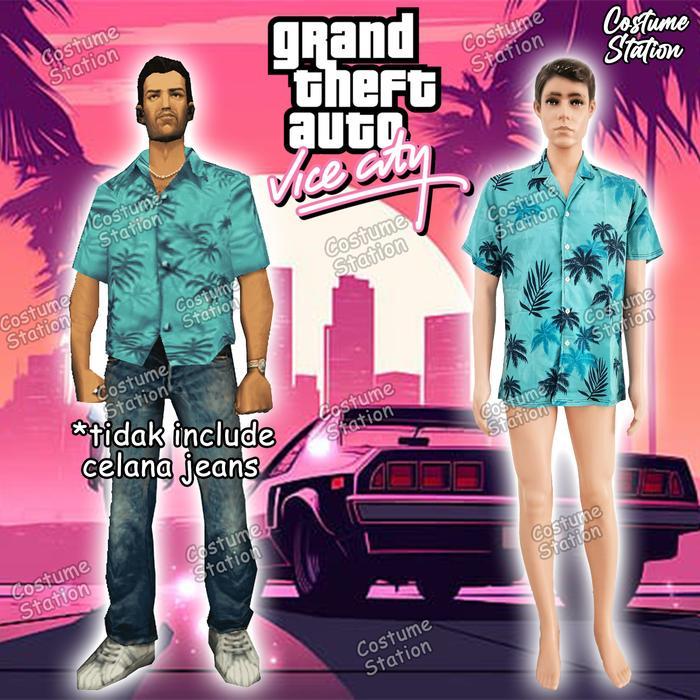 Kostum Tommy Vercetti / Costume Baju Game GTA Vice City cowo dewasa - M