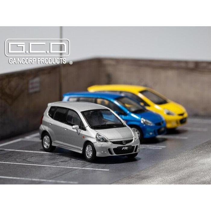 1/64 GCD HONDA FIT JAZZ DIECAST MODEL MOBIL MINIATUR GAINCORP - Biru