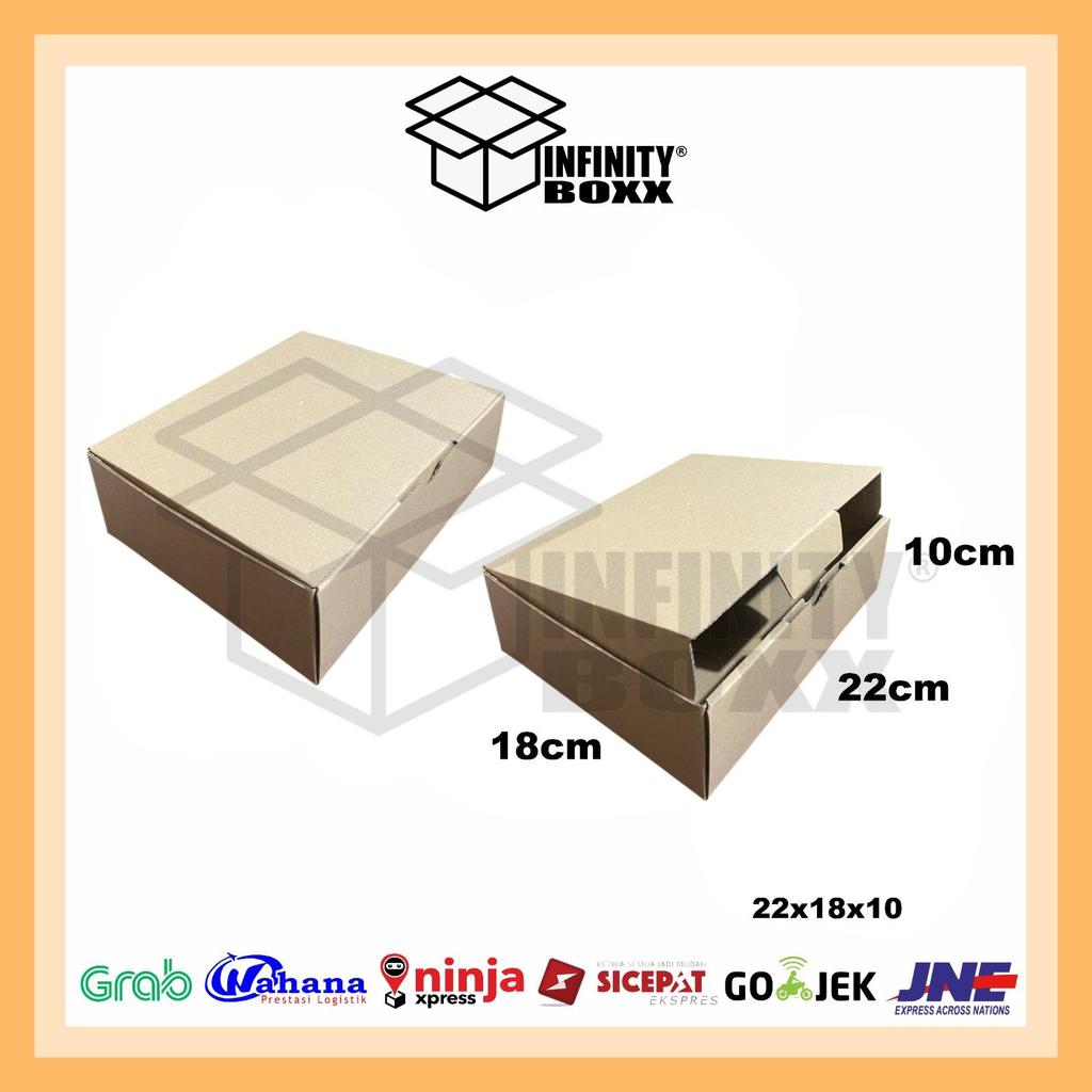 kotak kardus pizza box die cut ukuran 22x18x10