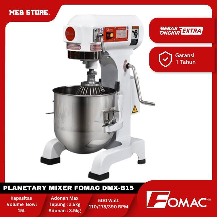Planetary Dough Mixer Mesin Pengaduk Adonan Donat Roti Kue Standing Mixer Multifungsi FOMAC DMX-B15