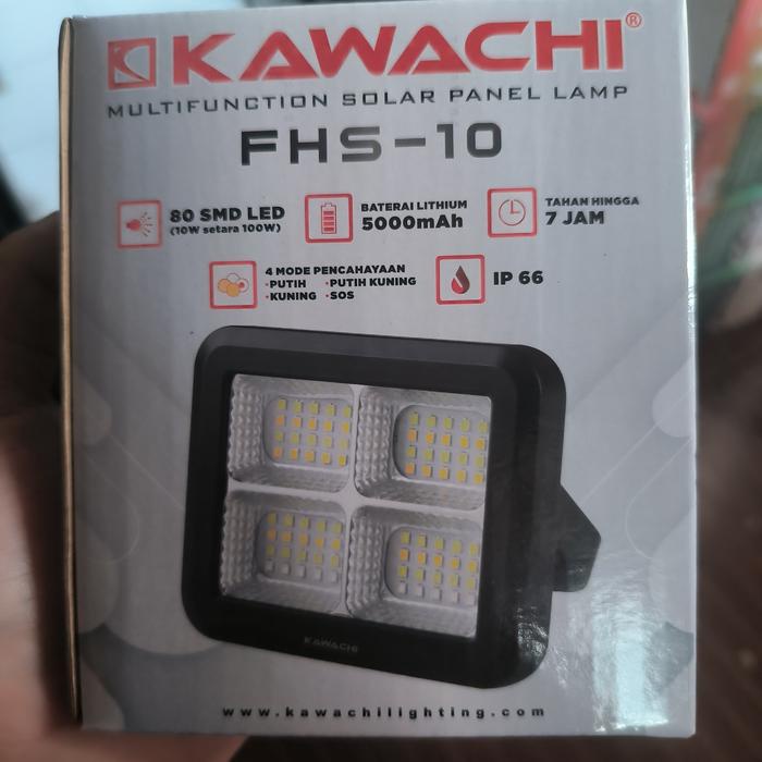 KAWACHI LAMPU EMERGENCY LED SOROT SOLAR PANEL LAMP FHS-10 10 WATT IP66