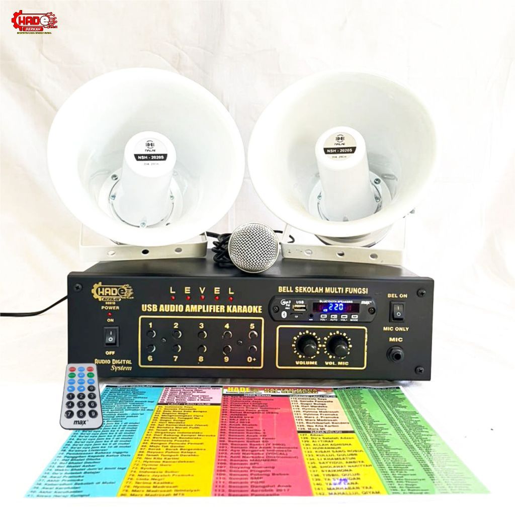 BEL SEKOLAH MANUAL 2 SPEAKER LENGKAP