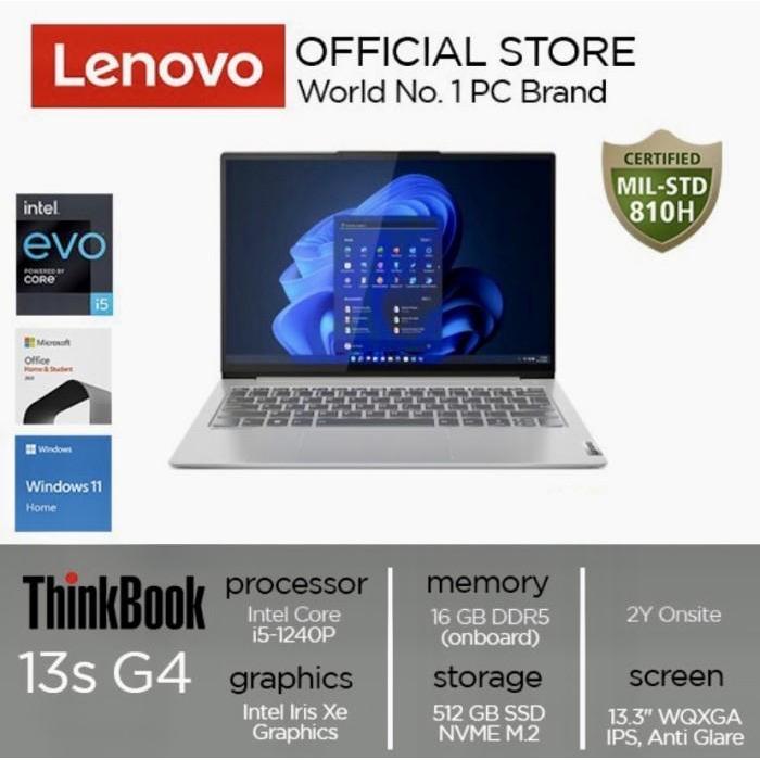 Laptop Lenovo ThinkBook 13s G4 IAP i5-1240P / 16GB / 512GB SSD / Intel Iris Xe / W11 Home / OHS21 / 