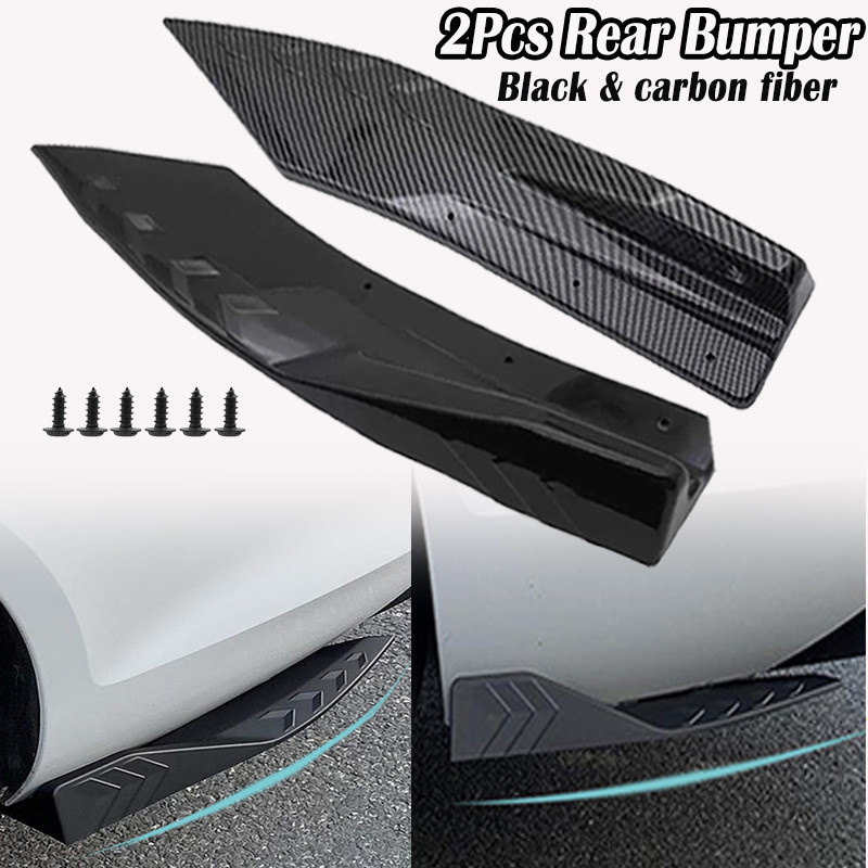 For Hyundai Tucson Santa Fe Elantra Kona i30 i20 ix25 ix35 2Pcs Rear Bumper Lip Wrap Angle ffuser Sp