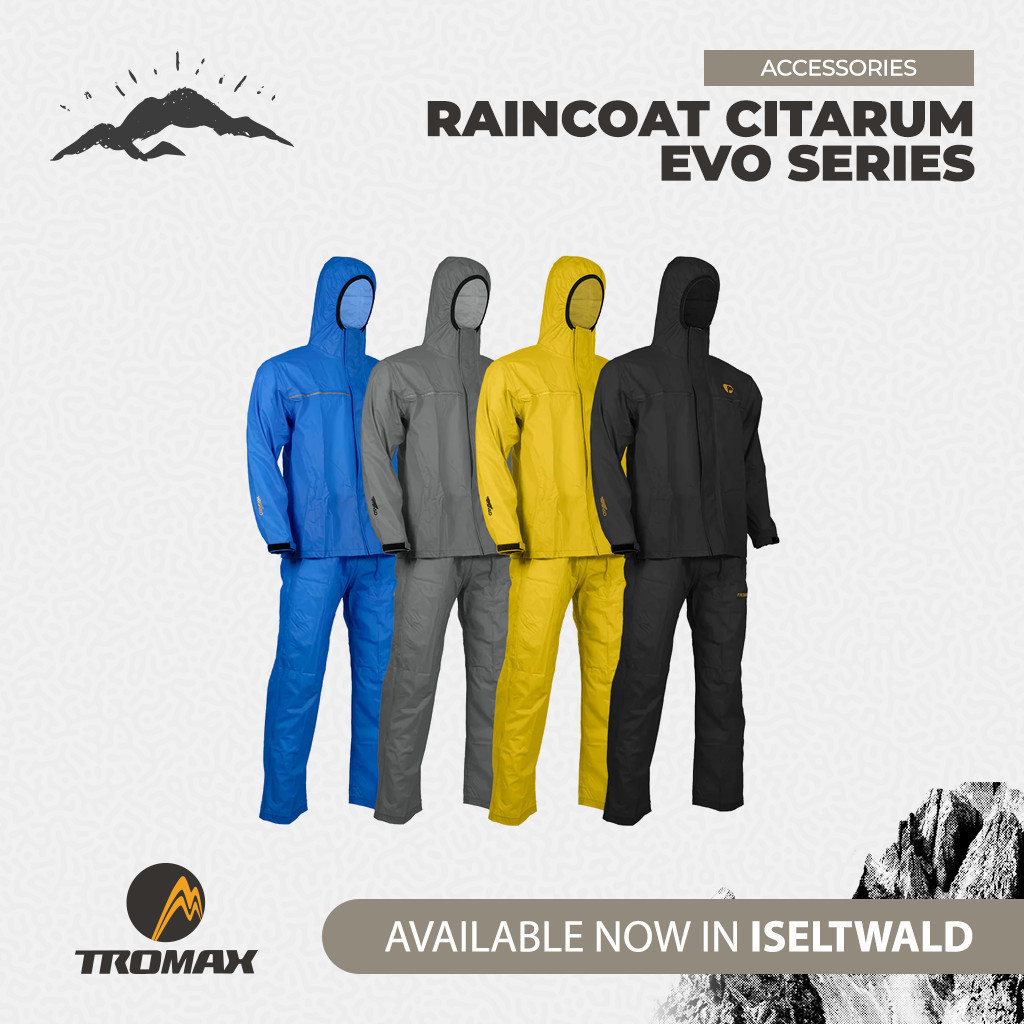 Tromax Citarum Evo Series Jas Hujan Raincoat Poncho Dewasa Pria Wanita Set Baju Dan Celana Hujan Der