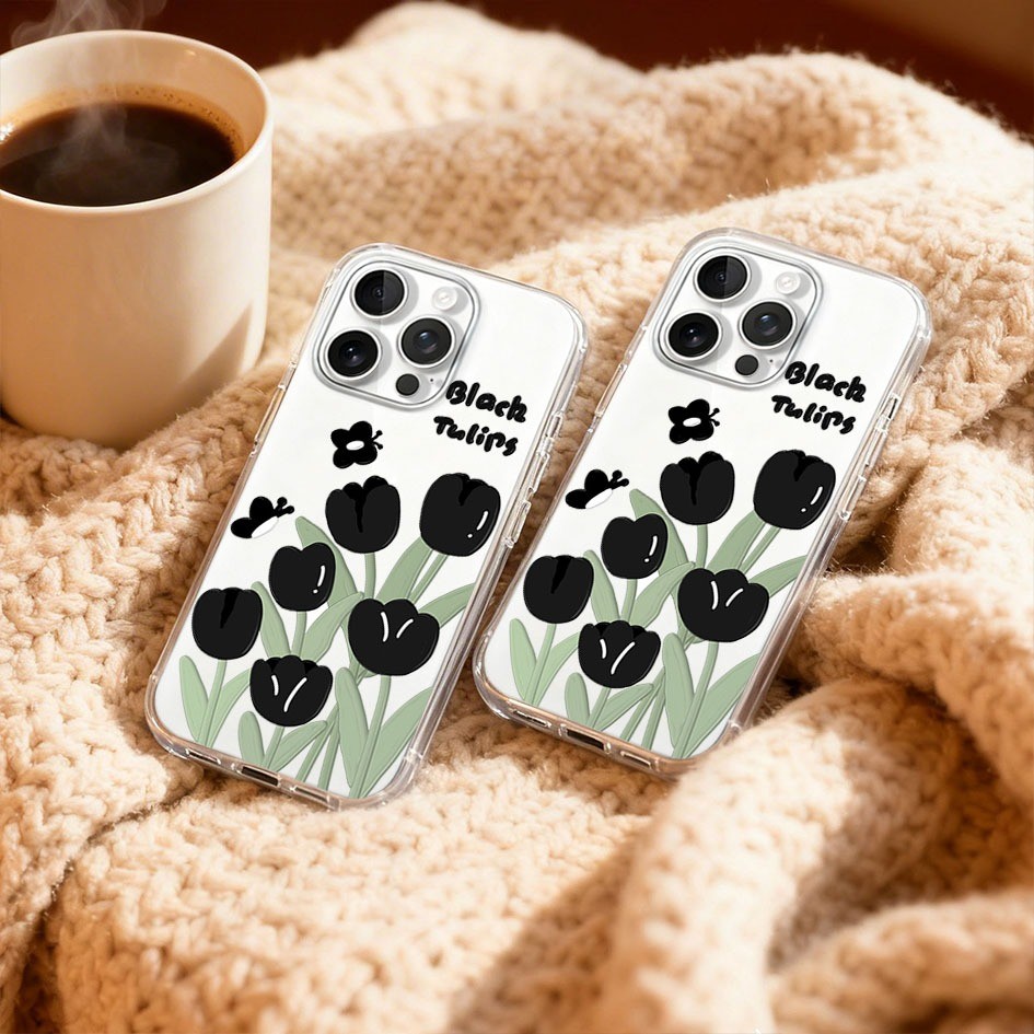 MCD7 - CASING SOFTCASE BENING BLACK TULIPS PREMIUM PRO CAMERA KOMPATIBLE UNTUK ITEL A100C CITY 100 S