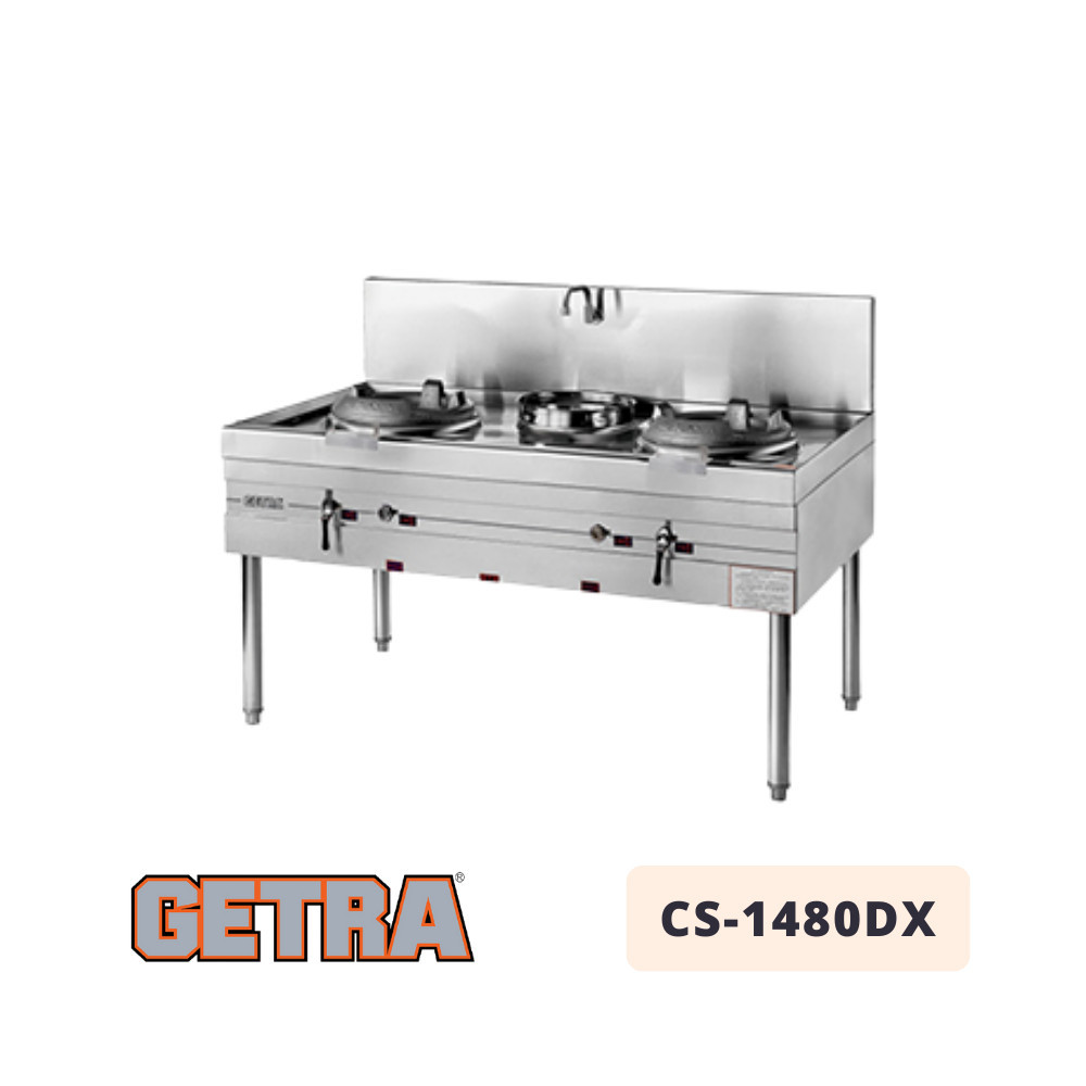 GETRA CS 1480DX CS-1480DX GAS KWALI RANGE 2 BURNER 1 SOUP RING