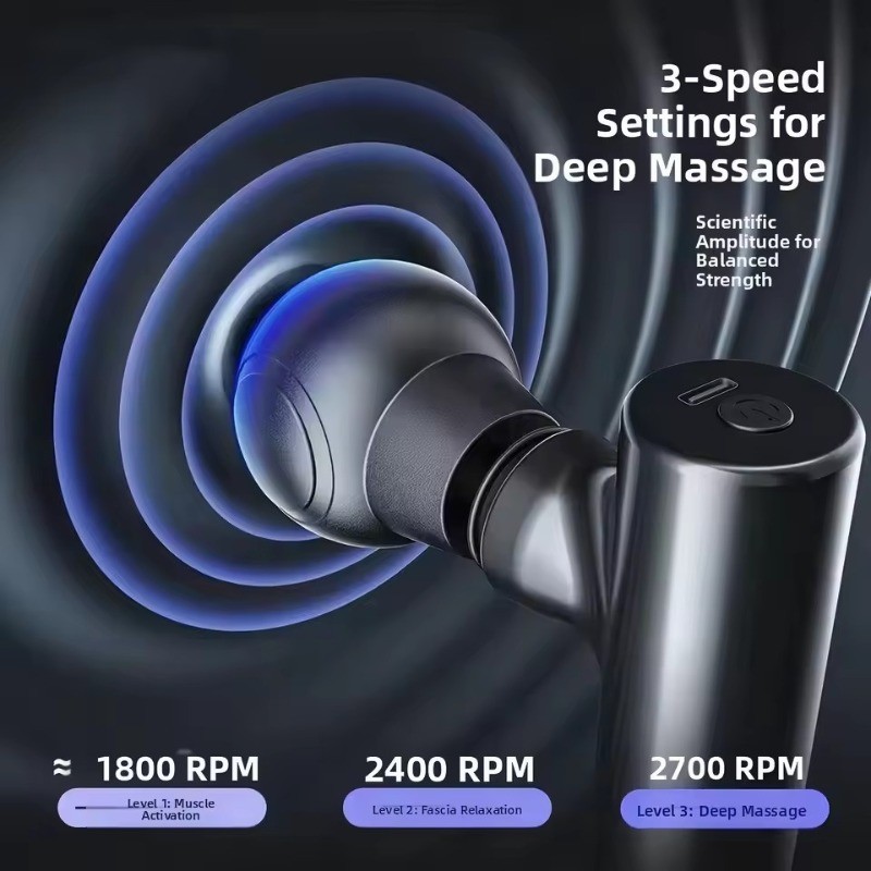 Mini Handheld Vibration Massage Gun Women's Portable Muscle Relaxation Electric Massager FitnessVibr