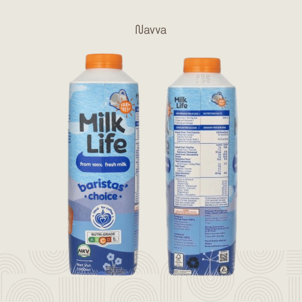 Fresh Milk Life Barista Choice 1 Liter / Milk Life Barista 1000ml