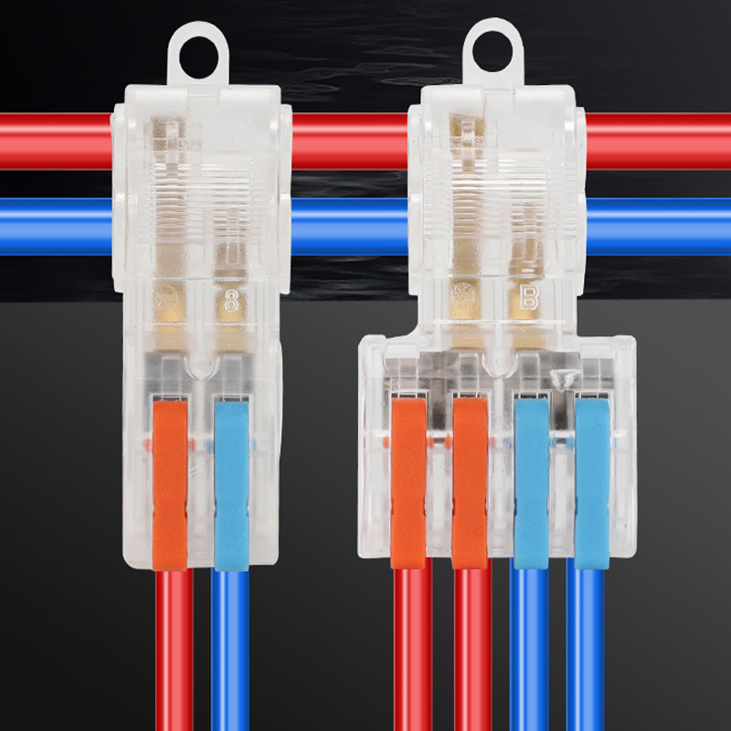 Konektor Kabel Listrik Tipe-T, Sambungan Snap, Pengunci Cepat, Terminal Crimp, Blok Terminal Lampu, 
