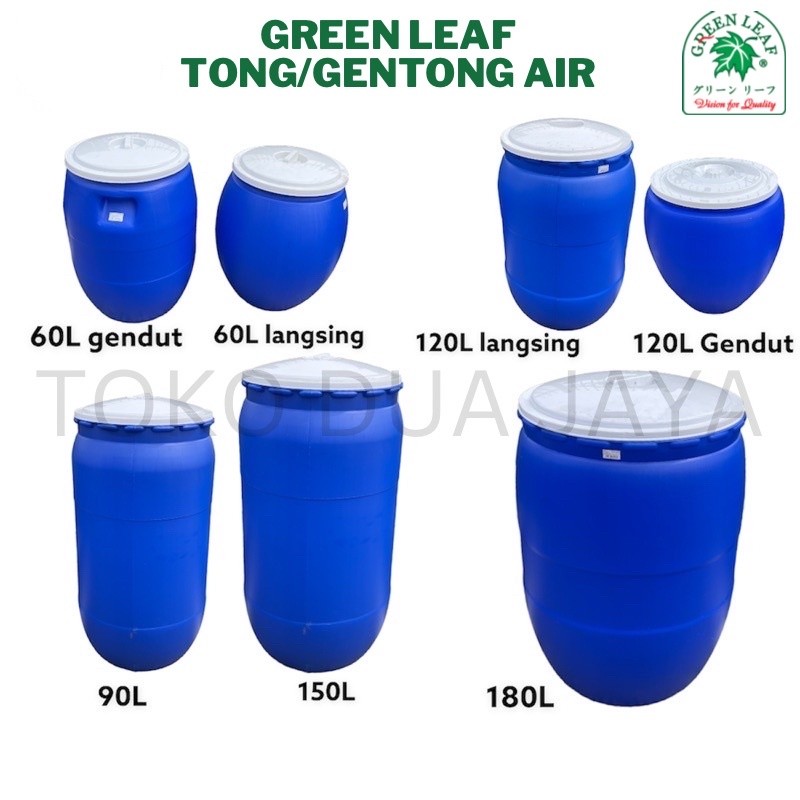 PLAOSANSTORE TONG AIR / TONG AIR + KRAN GREEN LEAF 60 90 120 150 180 230 LITER