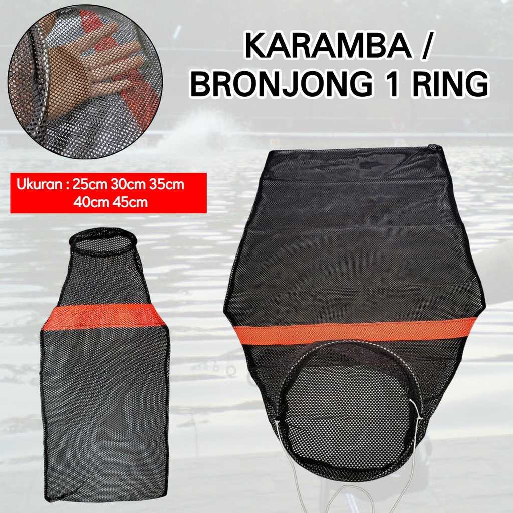 Karamba 1 Ring Tempat Wadah Ikan Mancing Kepis Koja Ukuran Besar Kecil Bahan Jaring Tebal Awet