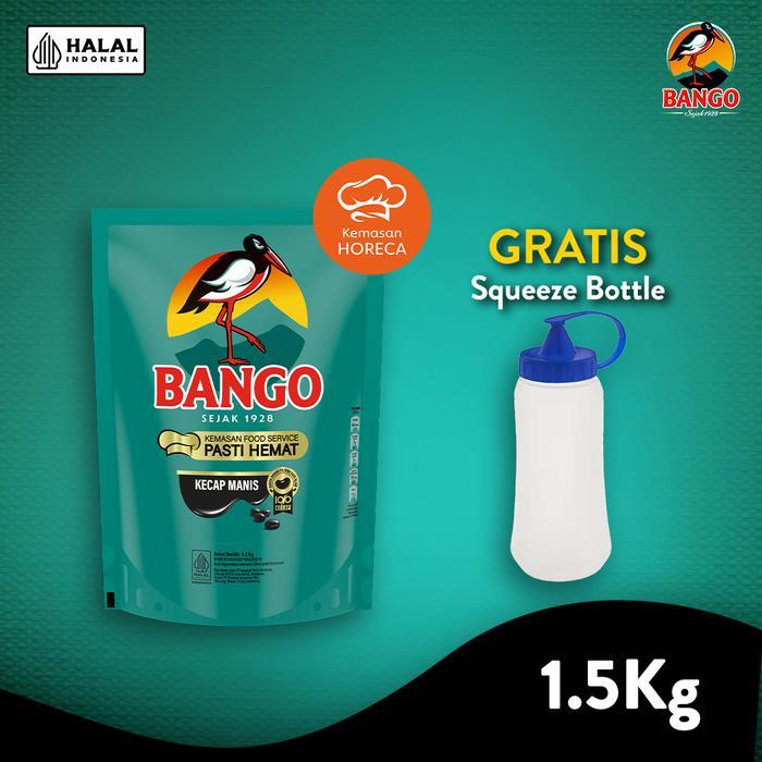 Bango Kecap Manis Pouch 1.5Kg Free Botol Kecap Bulat