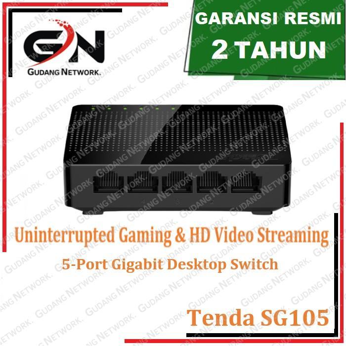Tenda Switch Hub 5 Port SG105 Gigabit Desktop Ethernet Switch 5Port