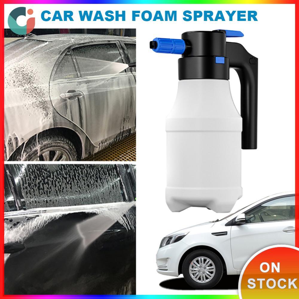 [24H] Semprotan Busa Snow Wash Elektrik 2300mAh, Alat Cuci Kendaraan Cordless 1.5L Tekanan Tinggi Bu