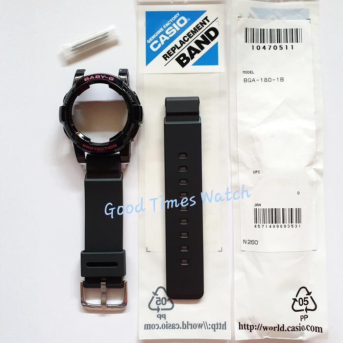 PAKET STRAP BEZEL BABY-G BGA-180-1B / BGA-180 Casio Original
