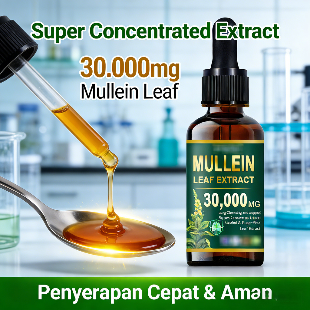 Mullein Leaf Extract 30.000mg – Ekstrak Mullein Super Concentrated untuk Kesehatan Paru & Pernapasan