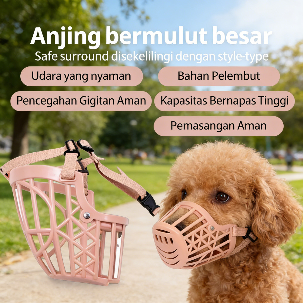 Muzzle Mulut Anti Gigit Dog Muzzle Pet Penutup Pelindung Muzzle Mouth Cover