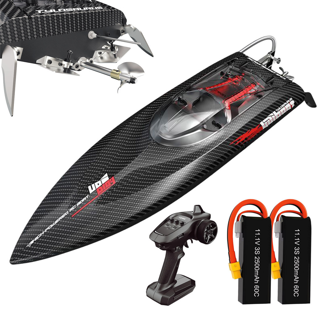 Large high-speed remote-controlled boat 31mph alloy tail kit RC brushless motor (25 ines) U022 3S/4S