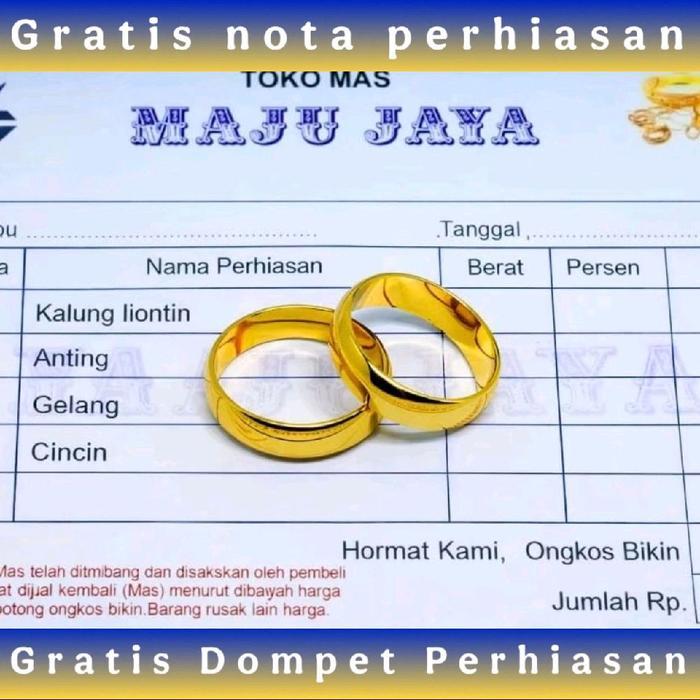 Cincin Couple Polos Emas Muda Asli Berat 2gram Kadar 875 Ada Surat