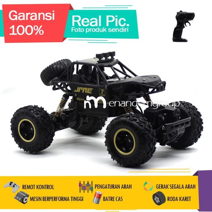 Mainan Mobil Offroad Remot Kontrol RC Rocks Crawler 4WD Metal - Hitam