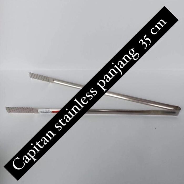 CAPITAN PANGGANG BBQ GORENGAN STAINLESS PANJANG 35 CM FUJINEX