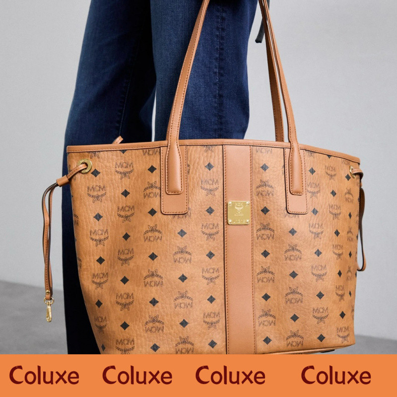 MCM Medium Reversible Liz Shopper Tote Bag in Visetos