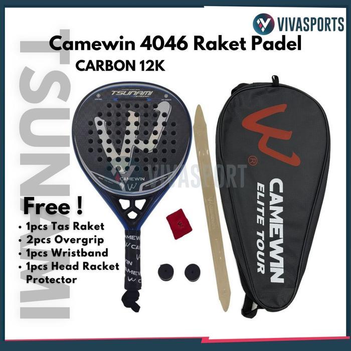 VIVASPORTS - CAMEWIN 4046 TSUNAMI 12K Padel Racket | Raket Padel