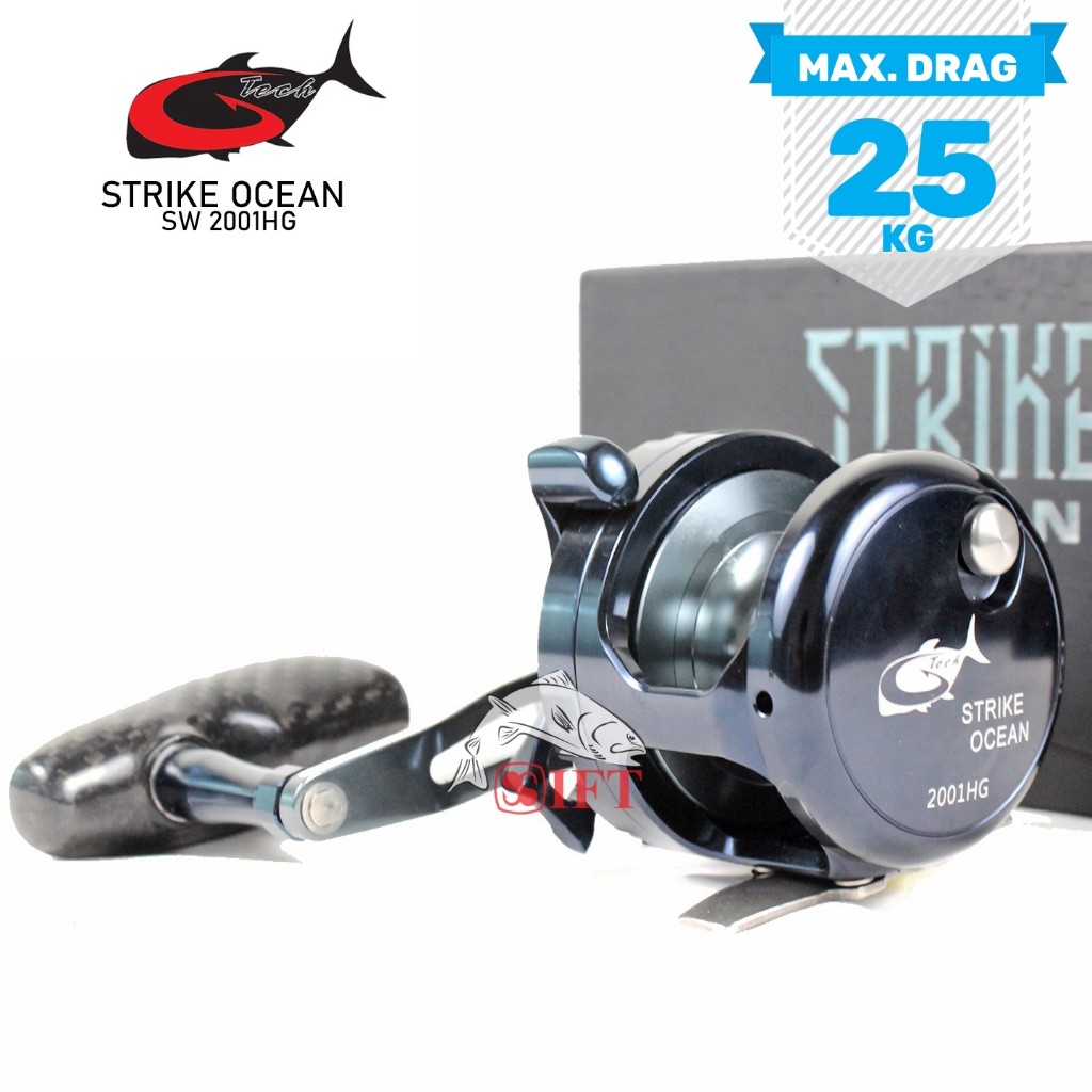 Reel OH G-TECH STRIKE OCEAN SW 1501 2001 | Saltwater Carbon Fiber Knob | Laut Dasaran Light to Jiggi