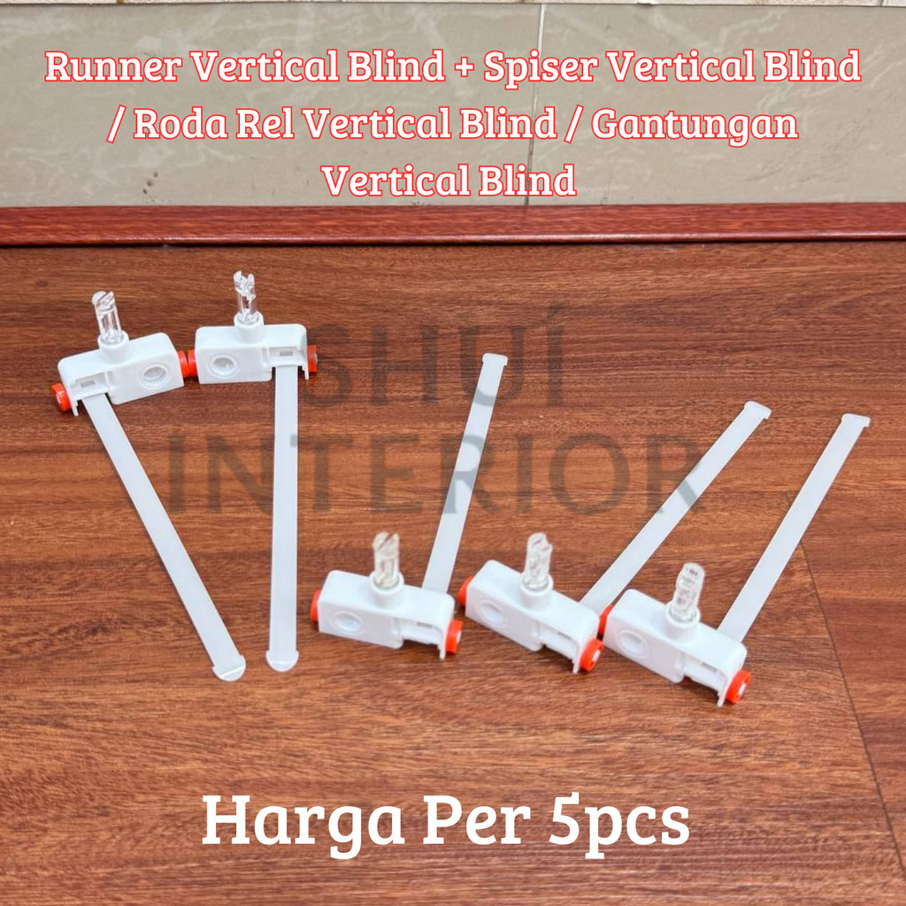 ( 5pcs ) Runner Vertical Blind + Spiser Vertical Blind / Roda Rel Vertical Blind / Gantungan Vertica