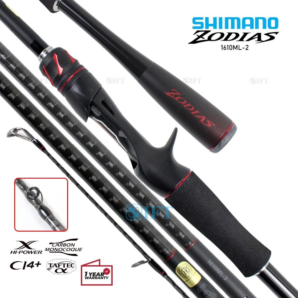Joran BC SHIMANO ZODIAS | Fuji Alconite + SiC top + Hi Power X blanks | CI4+ | Bait Casting Resmi | 