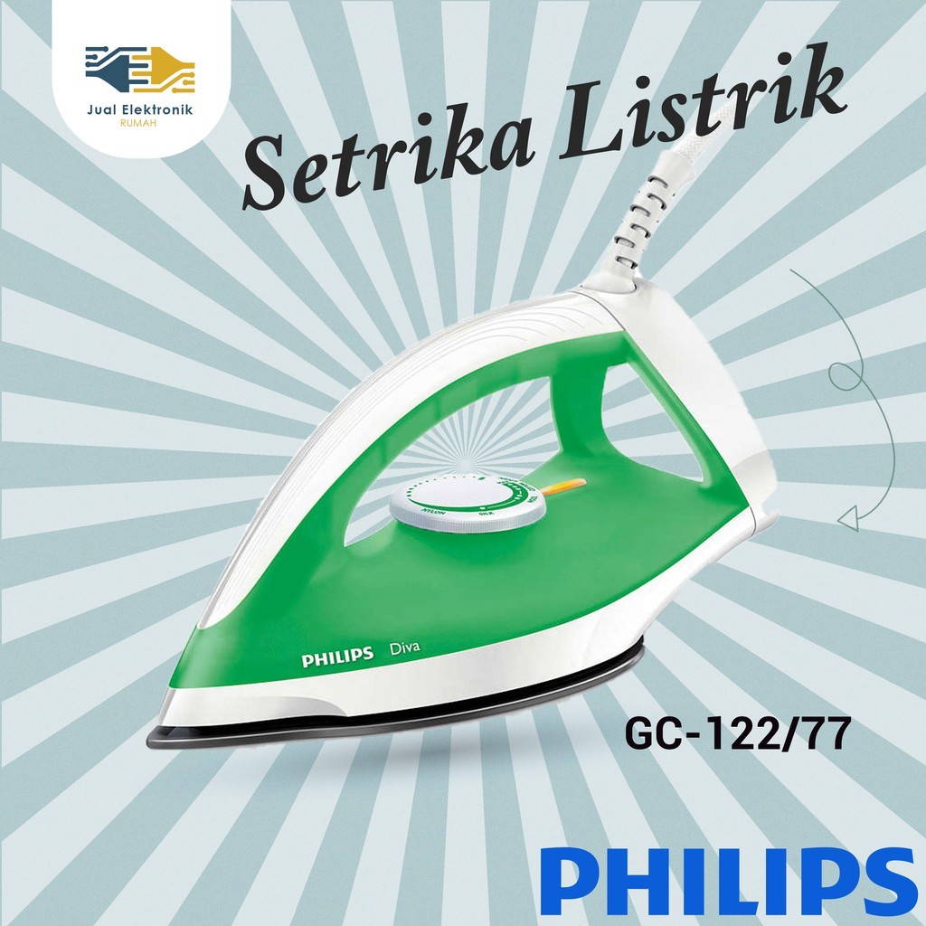 Setrika Listrik Iron Philips GC122/77 / GC-122/77 Produk Terlaris