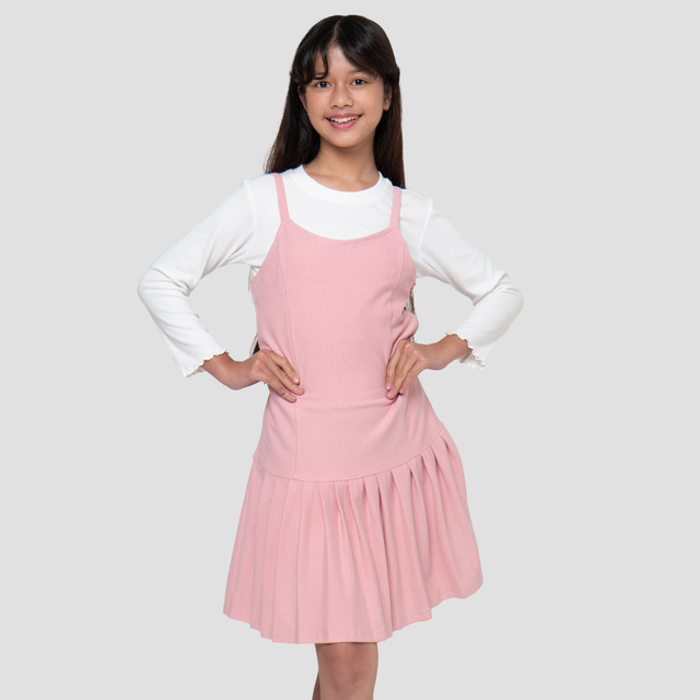 Nevada Overall 2 Pcs Midi Dress Anak Perempuan 123388317