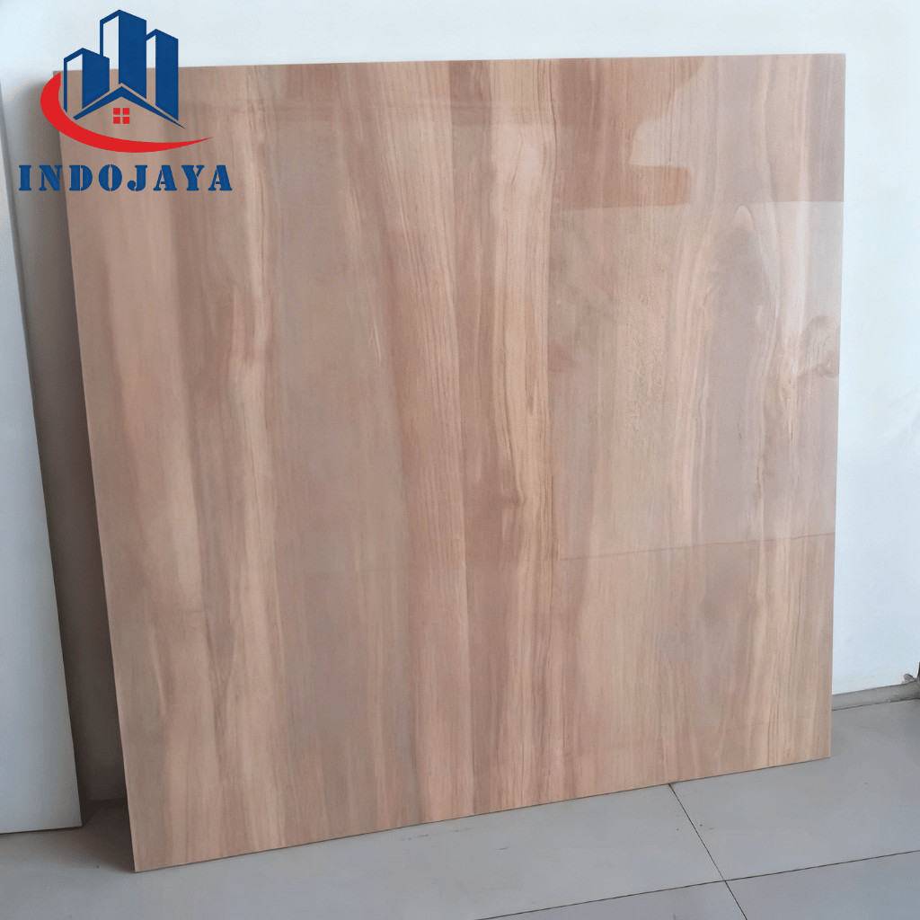Granite Lantai 60x60 Motif Kayu Glossy Wood Brown Grade A Dinding Teras Cantik Keramik