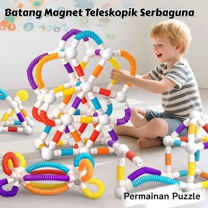 Magnetic Stick Merakit Mainan Ragam Splicing Magnetic Building Bloc Mainan Magnetic Stick DIY Buildi