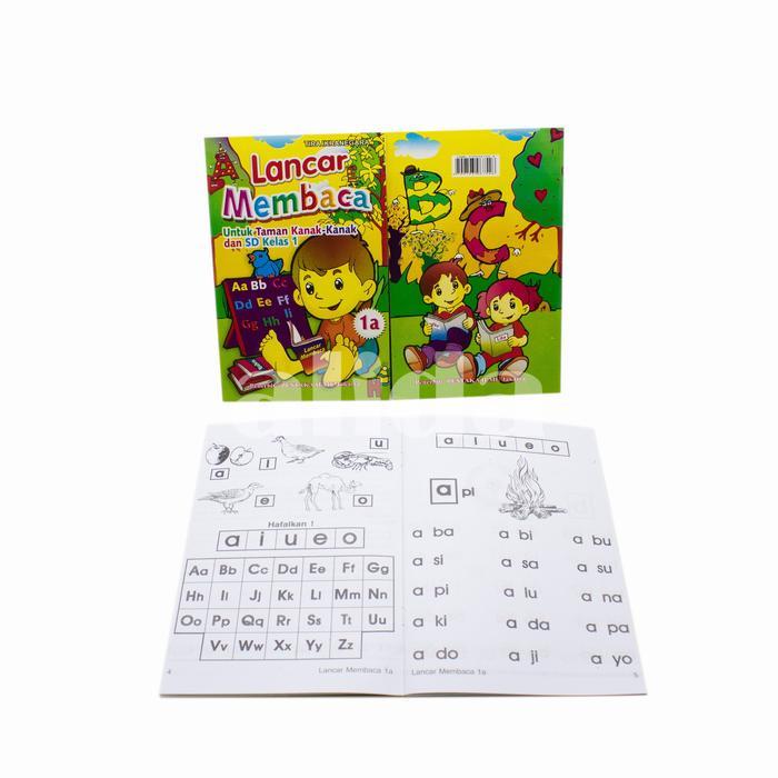 Buku Anak TK SD kelas 1 Lancar Membaca 1A 1B, belajar membaca - sandro - 1 Set 2 Buku