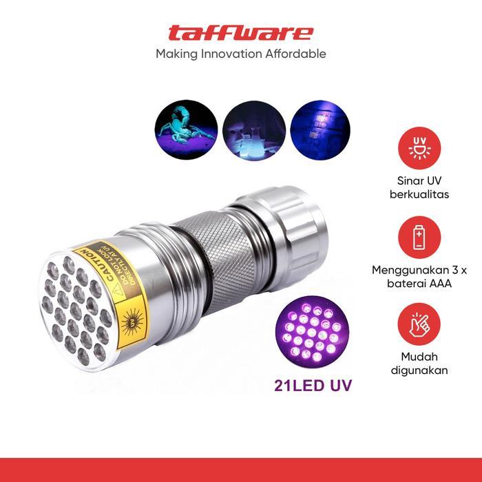 TaffLED Senter Ultraviolet 400nm 21 LED - UV-21