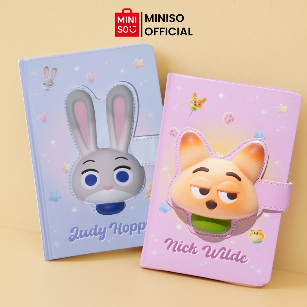 MINISO X Disney Zootopia 2 Collection A5 3D Figure Stress-relief Magnetic Snap Book (80 Sheets) Note