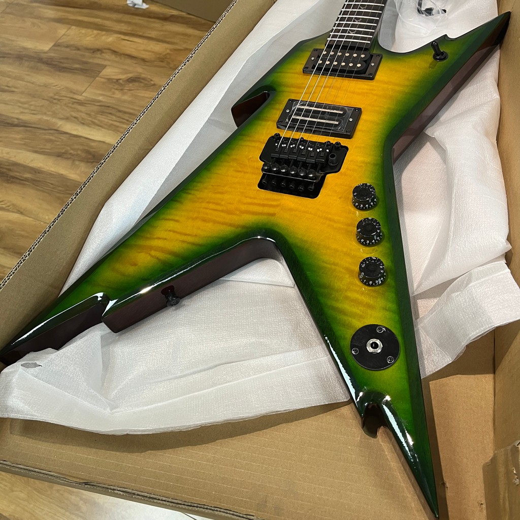 US ehouse Dimebag Darrell The Dean Electric Guitar With Flame Maple Top Electric Guitar-Themed Gift 