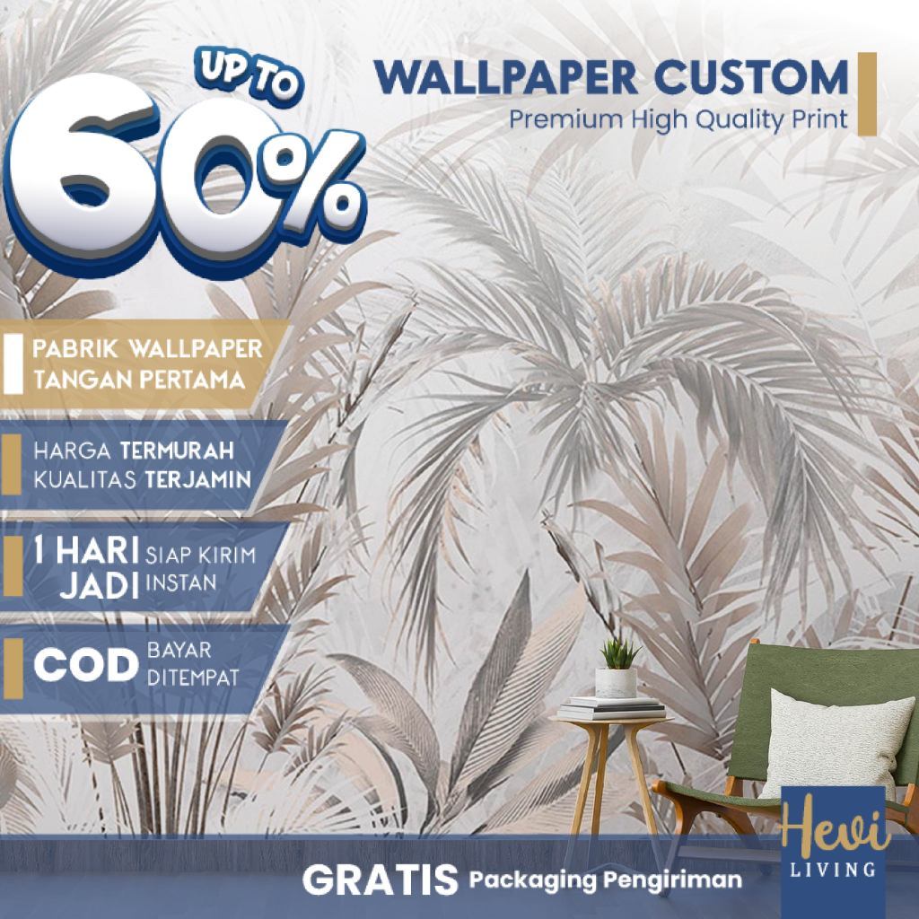 Wallpaper Custom - Wallpaper Custom Ruang Santai - Wallpaper Custom Gambar Tropical Pastel Aesthetic