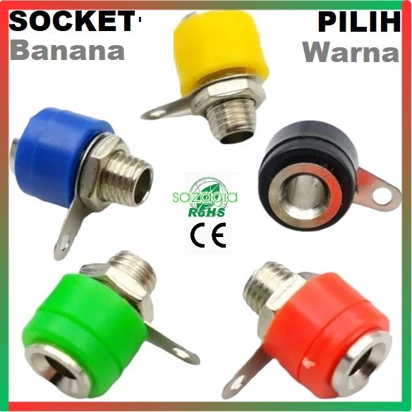 [sg] Banana Plug Female Socket 4mm Panel Mount Konektor Soket Jack Terminal