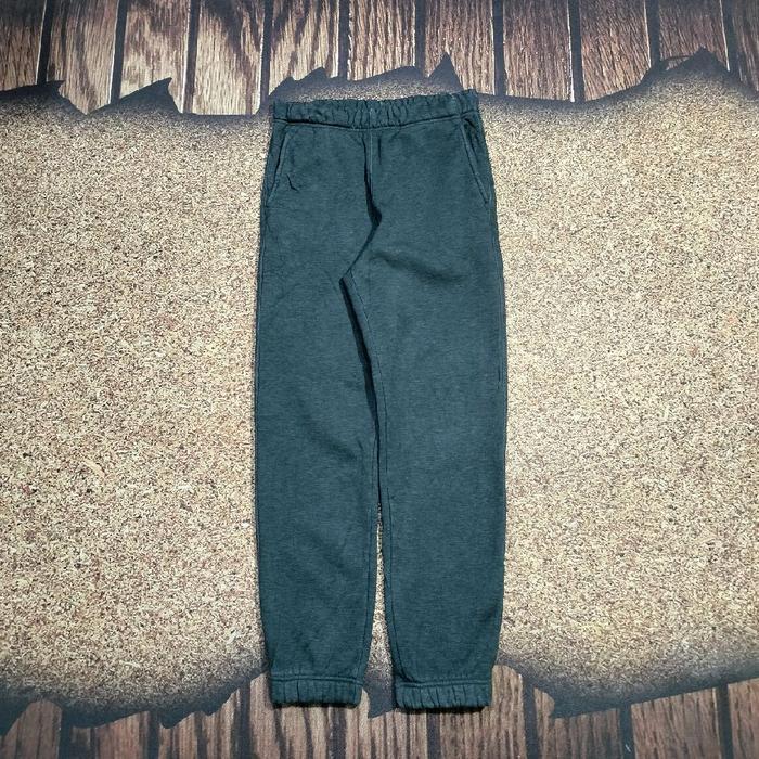 celana jogger training UNIQLO HEATTECH celana sweat pants relaxed daleman sherpa tebal abu abu tua m